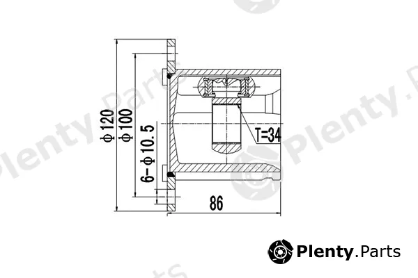 Dynamatrix DCV654004 — Joint Kit, drive shaft