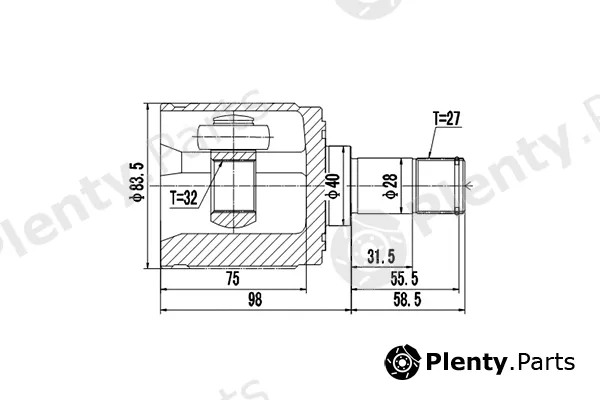 Dynamatrix DCV623009 — Joint Kit, drive shaft