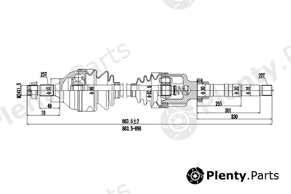 Dynamatrix DDS210027 — Drive Shaft