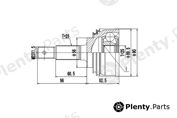 Dynamatrix DCV859056 — Joint Kit, drive shaft