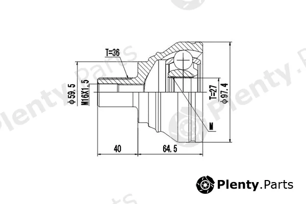 Dynamatrix DCV861045 — Joint Kit, drive shaft