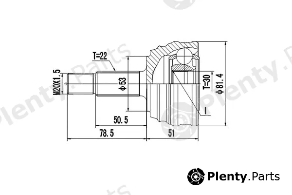 Dynamatrix DCV853008 — Joint Kit, drive shaft