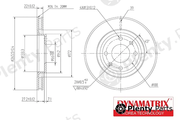 Dynamatrix DBD1140 — Brake Disc