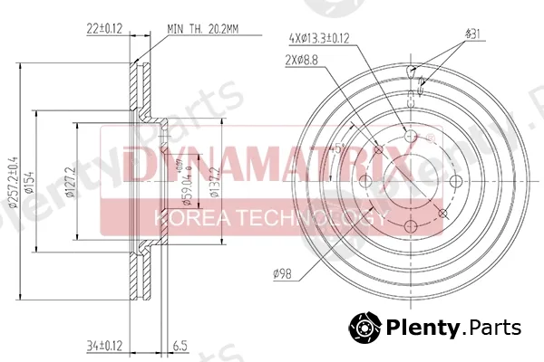 Dynamatrix DBD762 — Brake Disc