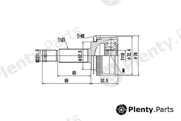 Dynamatrix DCV824041 — Joint Kit, drive shaft