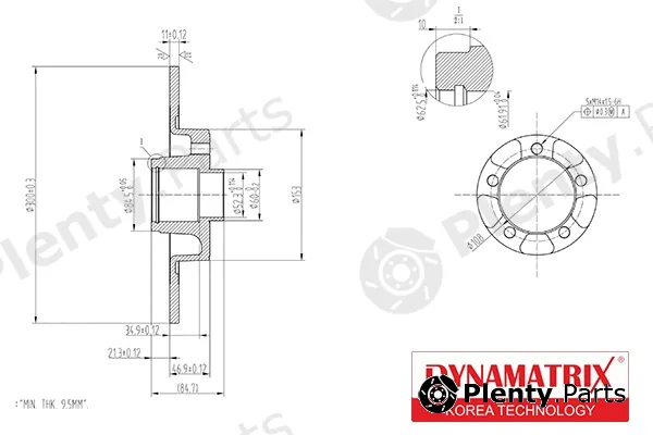 Dynamatrix DBD1654 — Brake Disc