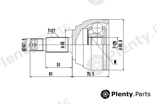 Dynamatrix DCV818098 — Joint Kit, drive shaft
