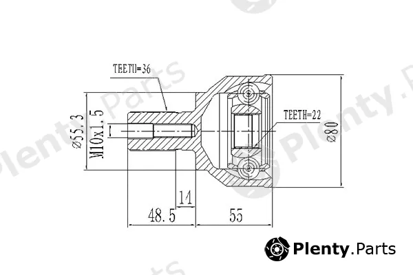 Dynamatrix DCV834015 — Joint Kit, drive shaft