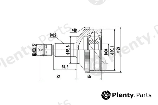 Dynamatrix DCV810059 — Joint Kit, drive shaft