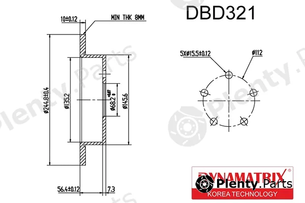 Dynamatrix DBD321 — Brake Disc