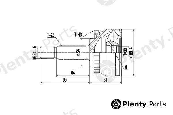 Dynamatrix DCV862008 — Joint Kit, drive shaft