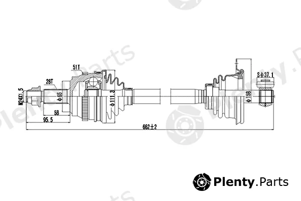 Dynamatrix DDS250166 — Drive Shaft