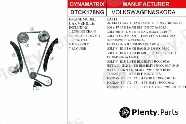 Dynamatrix DTCK178NG — Timing Chain Kit