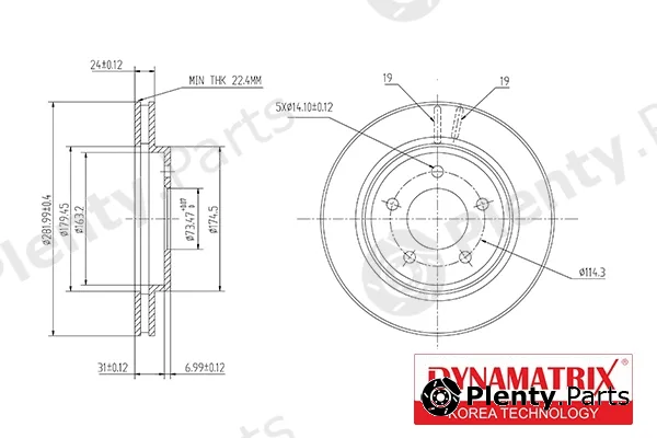 Dynamatrix DBD1059 — Brake Disc