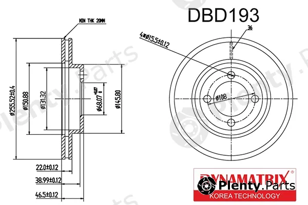 Dynamatrix DBD193 — Brake Disc