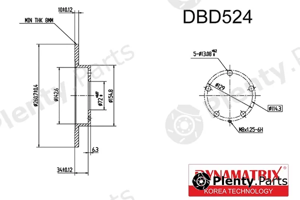 Dynamatrix DBD524 — Brake Disc