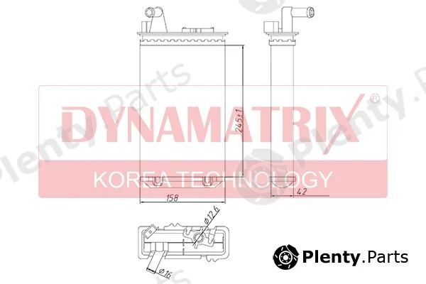 Dynamatrix DR71438 — Heat Exchanger, interior heating