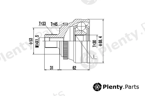 Dynamatrix DCV803012 — Joint Kit, drive shaft