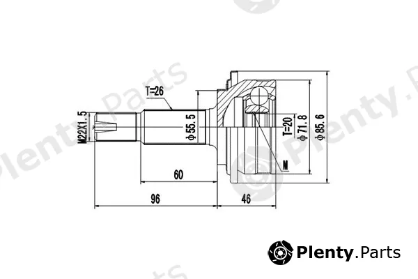 Dynamatrix DCV859232 — Joint Kit, drive shaft
