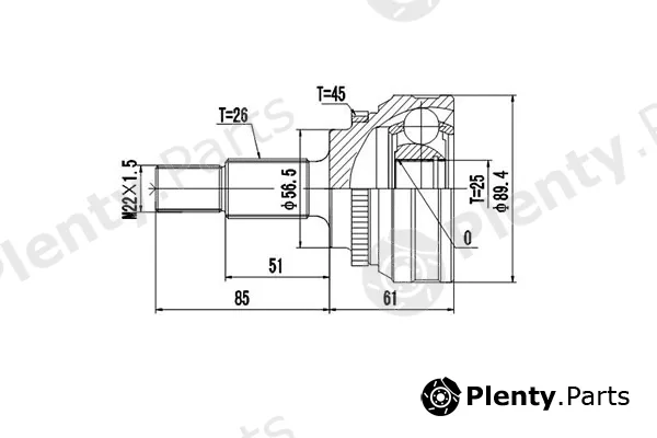 Dynamatrix DCV803005 — Joint Kit, drive shaft