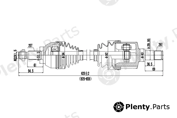Dynamatrix DDS218263 — Drive Shaft