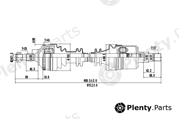 Dynamatrix DDS245178 — Drive Shaft