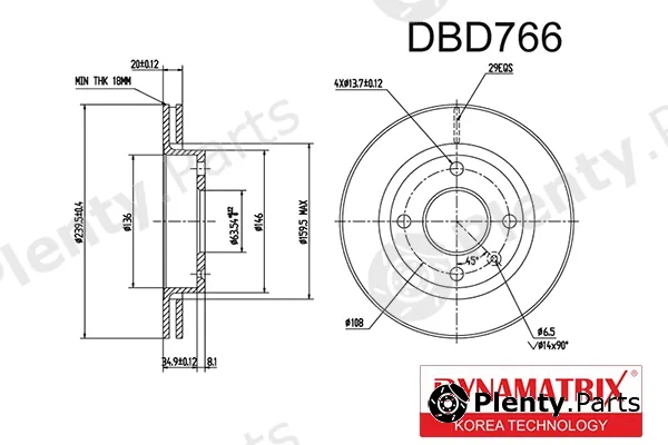 Dynamatrix DBD766 — Brake Disc