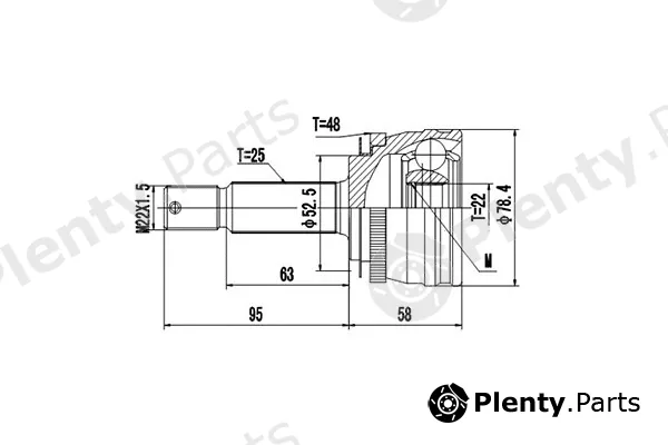 Dynamatrix DCV824046 — Joint Kit, drive shaft