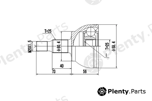 Dynamatrix DCV899037 — Joint Kit, drive shaft