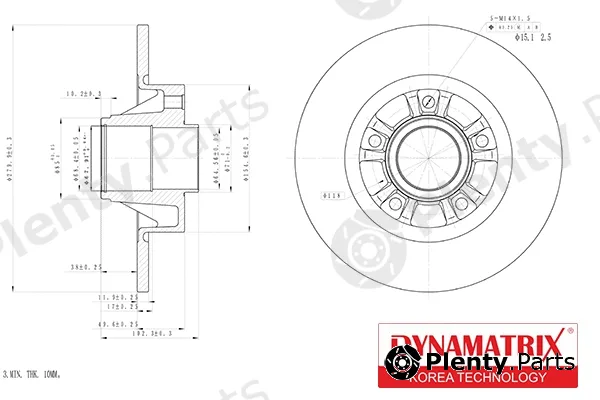 Dynamatrix DBD1498 — Brake Disc