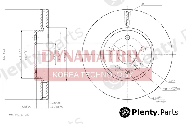 Dynamatrix DBD1722C — Brake Disc