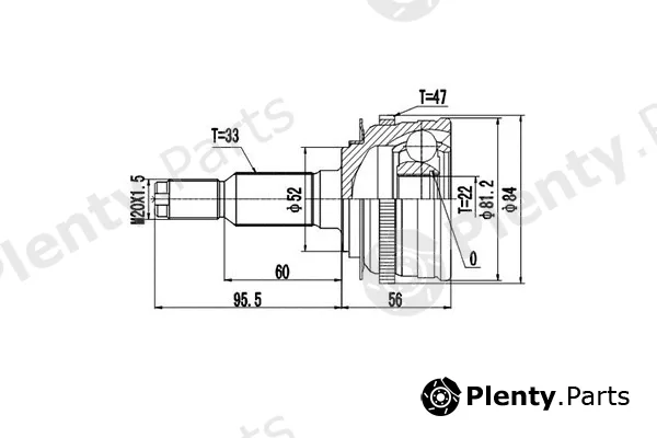 Dynamatrix DCV808019 — Joint Kit, drive shaft