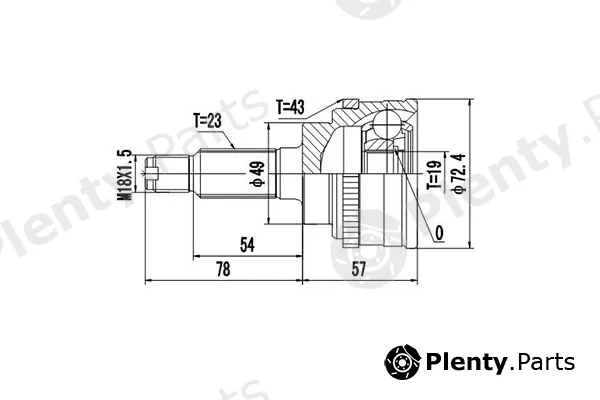 Dynamatrix DCV857061 — Joint Kit, drive shaft