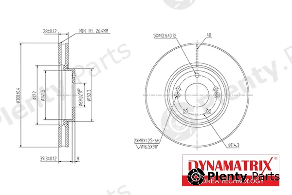 Dynamatrix DBD1630 — Brake Disc
