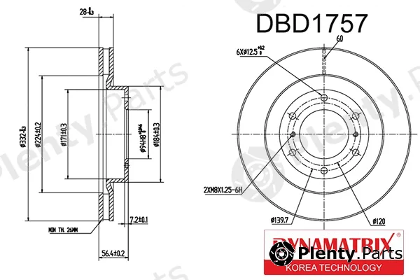 Dynamatrix DBD1757 — Brake Disc