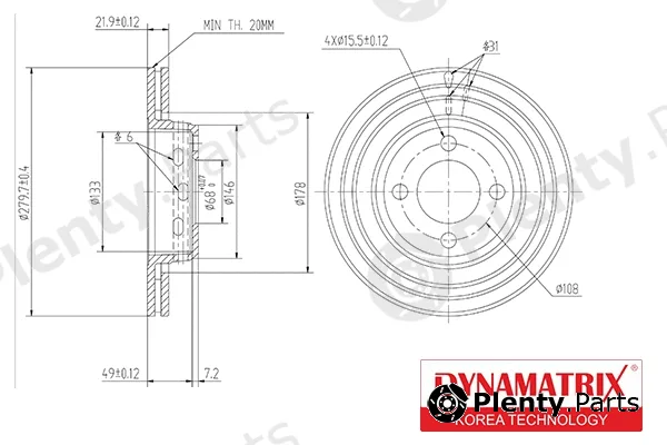 Dynamatrix DBD517 — Brake Disc
