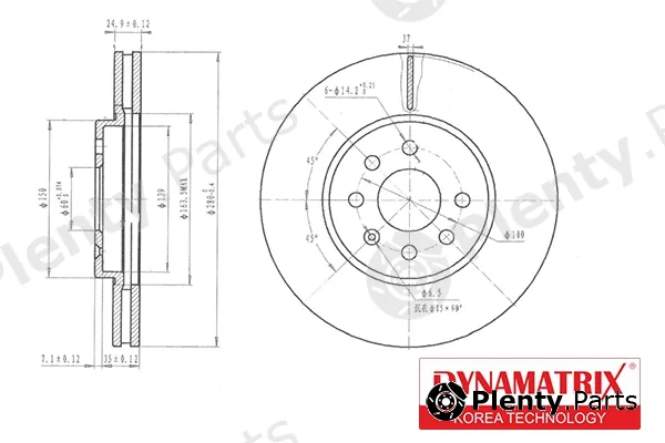 Dynamatrix DBD1374 — Brake Disc