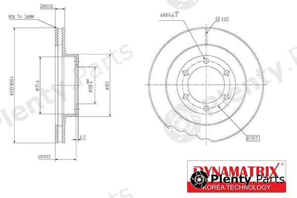 Dynamatrix DBD1594 — Brake Disc