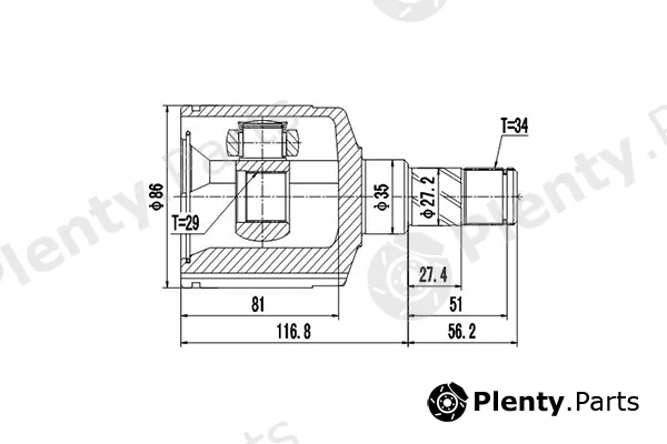 Dynamatrix DCV612003 — Joint Kit, drive shaft