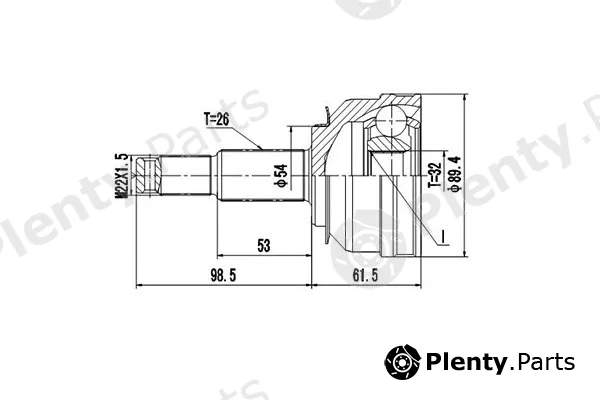 Dynamatrix DCV809005 — Joint Kit, drive shaft