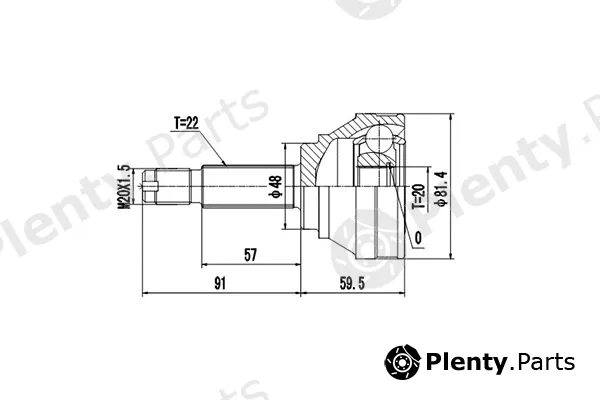Dynamatrix DCV817005 — Joint Kit, drive shaft