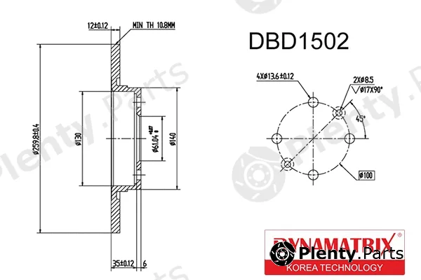 Dynamatrix DBD1502 — Brake Disc
