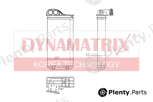 Dynamatrix DR72943 — Heat Exchanger, interior heating