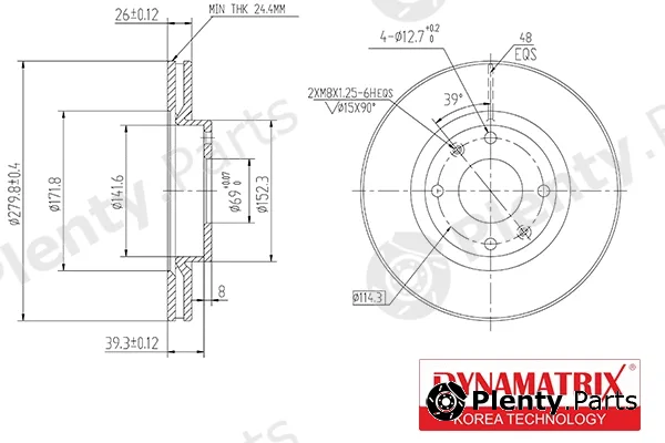 Dynamatrix DBD1522 — Brake Disc