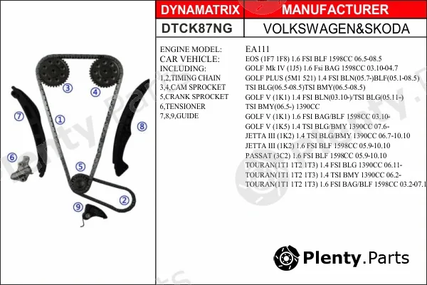 Dynamatrix DTCK87NG — Timing Chain Kit