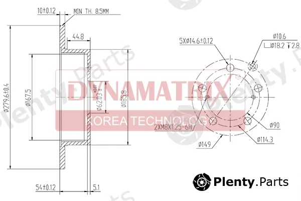 Dynamatrix DBD1704 — Brake Disc
