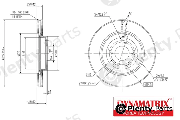 Dynamatrix DBD1596 — Brake Disc