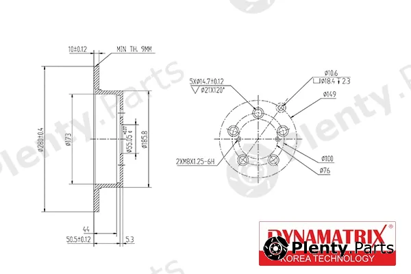 Dynamatrix DBD1406 — Brake Disc