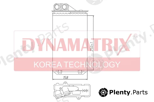 Dynamatrix DR72936 — Heat Exchanger, interior heating