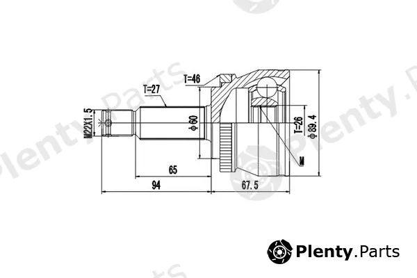 Dynamatrix DCV824152 — Joint Kit, drive shaft